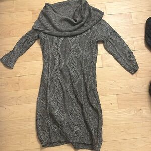 Catherine Malandrino Silver Sweater Dress